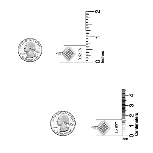 Mancuernillas de Plata 925 con Circonita para Hombre miniatura 5