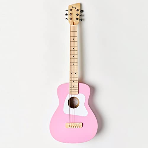 Image of Loog Pro 6 Acoustic kids real guitar for Beginners Compact size Ages 9+ Learning app and Lessons included