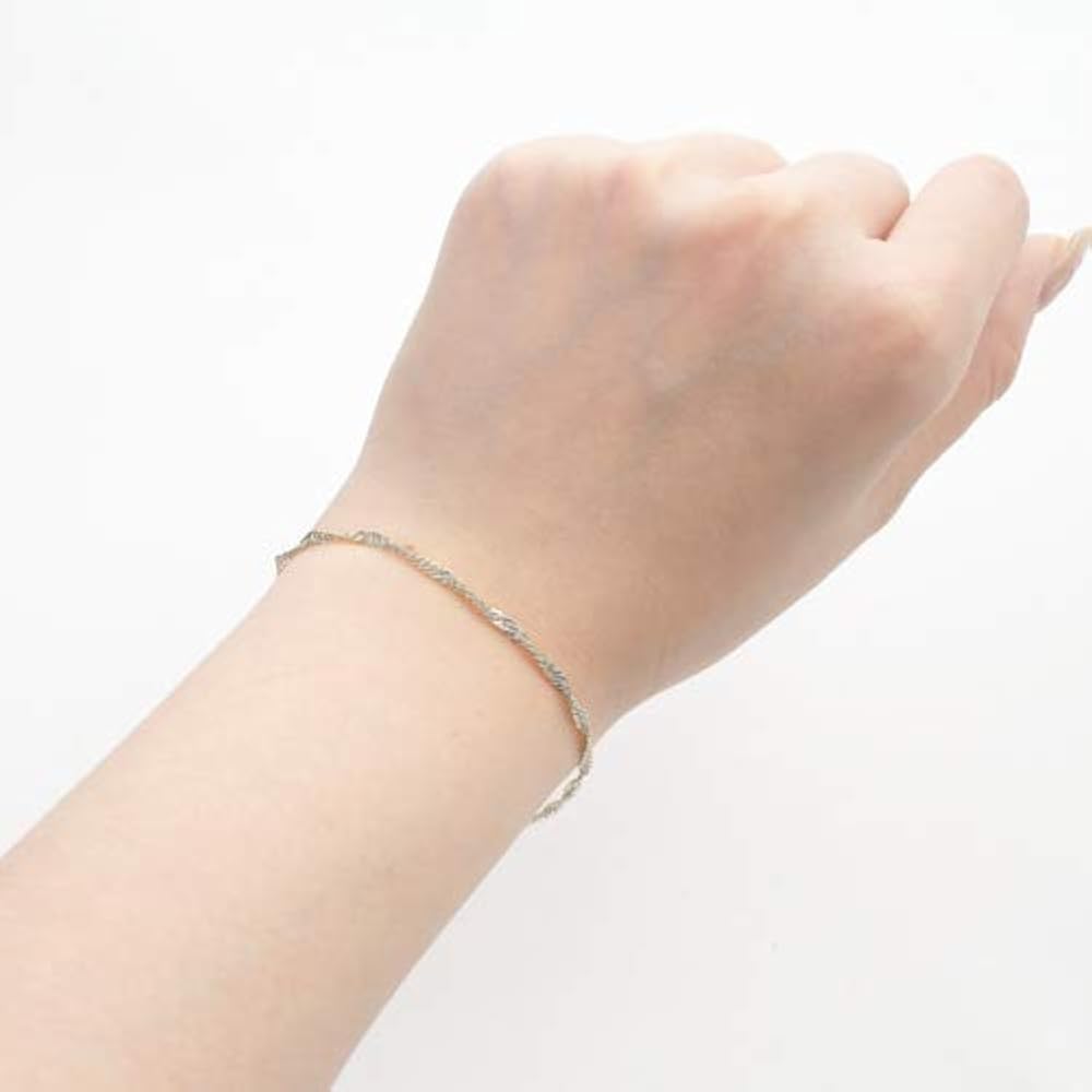 Amazon | 純プラチナ ブレスレット スクリュー チェーン 21cm Pt999