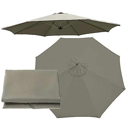 Toile de parasol 300cm 8 baleines, bâche de rechange anti-UV pour extérieur