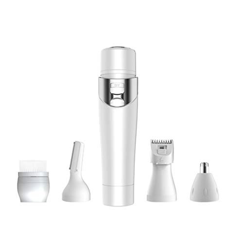 PIXNOR Hair Removal for Women Waterproof Lady Shaver Rechargeable USB Charging 5 in 1 Nose Eyebrow Trimmer Shaver Body Bikini Facial Hair Remover