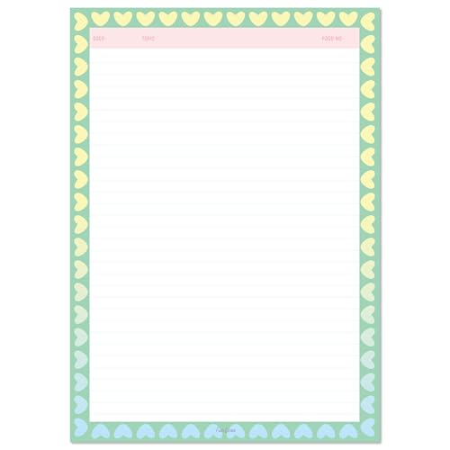Image of Premium A4 Project Papers I One Side Ruled I For Projects, Assignments,Holiday homework,Notes- Pack of 80 (Hearts Pack)