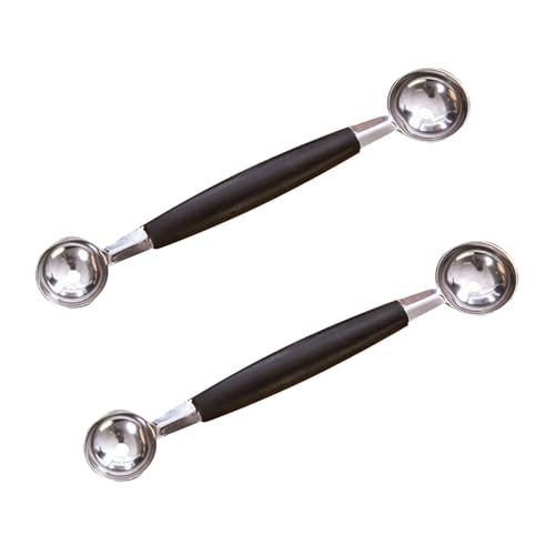 2 PCS Melon Baller Scoop Double Sided Stainless Steel Fruit Scooper