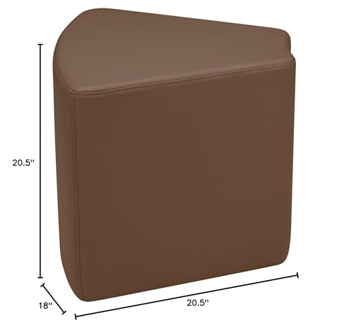 Image of Sprogs 18 inch H Structured Wedge Stool -Flexible Modular Collaborative Soft Seating for Office, Home, Lounge and School Classrooms with Durable Frame -Chocolate