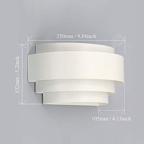 LIGHTESS Modern Sconces 7W Up and Down Wall Lights Hardwired LED Wall Lamp Indoor for Bedroom Hallway, Warm White, 3000K