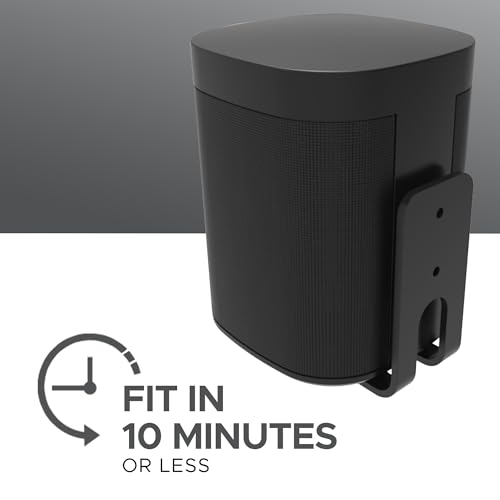 Sound bass 2 x ONE, ONE SL & Play:1 Wall Mount Bracket, Twin Pack, Black, Compatible with Sonos ONE & PLAY1 Speaker