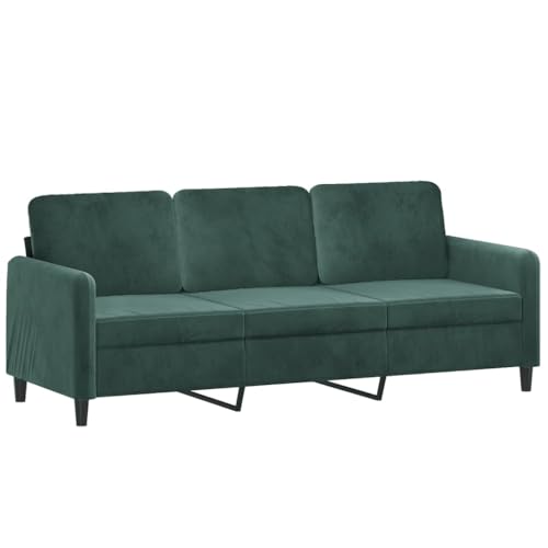Samt Sofagarnitur 3-Sitzer Sofa mit Hocker, Bequemes Velours Sofaset für Wohnzimmer, Robuste Couchgarnitur mit Samtbezug und Stabilen Metallgestell, Plüschige – Bild 6