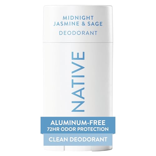 Image of Native Deodorant Contains Naturally Derived Ingredients, 72 Hour Odor Control, Deodorant for Women and Men, Aluminum Free, Midnight Jasmine & Sage 2.65oz