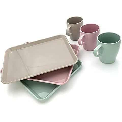 Bandejas de Plástico Duro y Tazas de Desayuno Cover