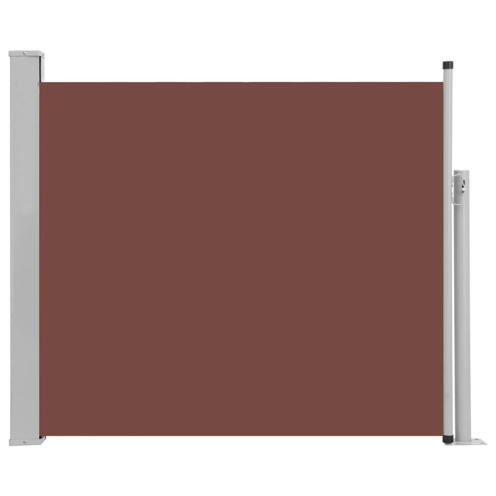 Osłona balkonowa, ścianka boczna, ochrona przed wzrokiem, wysuwana markiza boczna 100 x 300 cm, brązowa