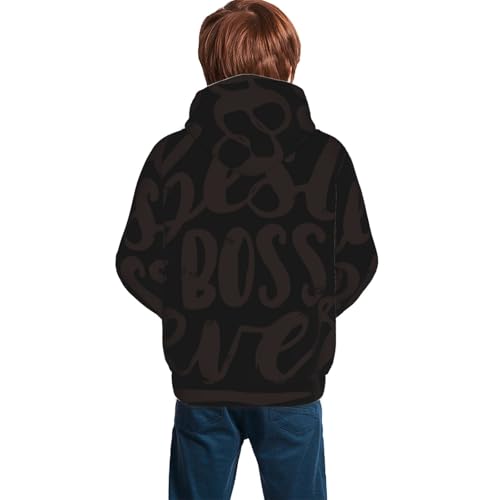 Boss Ever Kid Hoodies Boys Sweatshirts Girls Pullover with Pocket4