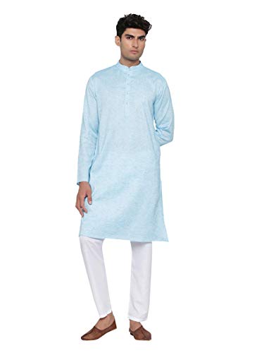 Elina fashion Men's Cotton Kurta Pajama Set Tunic Indian Traditional Festival Kurta Payjama Wear