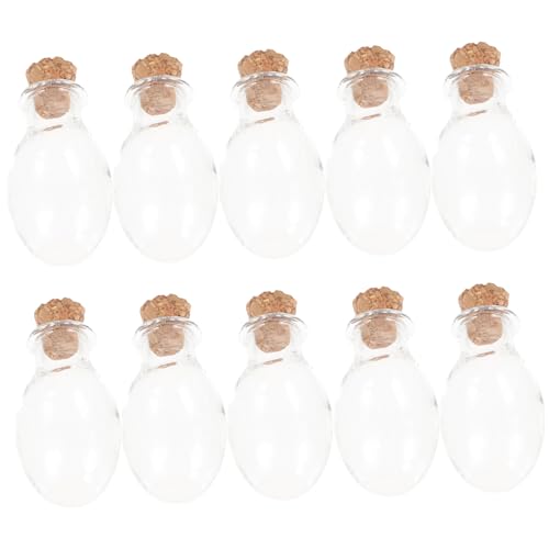 10pcs Multifunctional Bottle Laboratory Display Glass Bottle Specimen Bottle Laboratory Bottle Glass Glass Bottle Sample Bottle Sub Bottle Glass Bottles with Cork Bottle