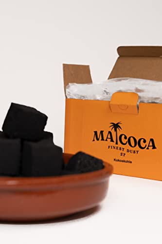 Macoca 1Kg Deluxe Grill Kohle 27mm groß aus Kokos 54 Stück Coco Briketts kaufen extra Lange Brenndauer für Grill und BBQ… – Bild 7