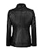 TRENDS GENESIS Women’s Leather Coats – Genuine Lambskin Long Leather Jacket for Women, Classic Black Car Coat Style L