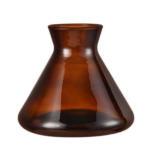 luzen 1Pc 200ml Empty Glass Essential Oils Diffuser Bottle Aromatherapy Jar Container Fragrance Reed Diffuser Bottle for Essential Oils Fragrance Accessories for Home Office Spa Yoga Room, Brown