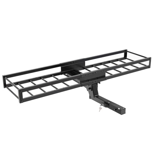 TOOENJOY 59 x 16 x 5 Inch Folding Hitch Cargo Carrier Basket, 200 LBS Capacity, Fits 2' Hitch...