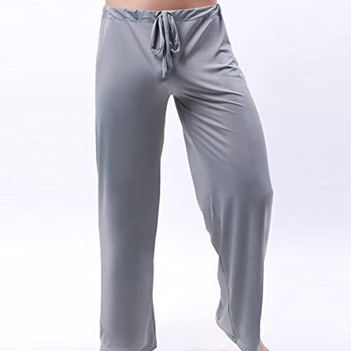JEsilunmaMY Loose Pajama Pants for Men Lightweight Elastic Waist Breathable Slip Lounge Trousers Casual Loose Sleep Bottoms2