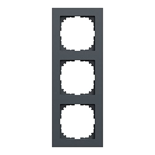 Merten System M Pure Frame, 3-Gang, Anthracite, MEG4030 3614, Charcoal