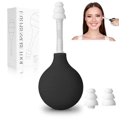 IPZL Ear Pressure Relief Device,Ear Pressure Relief Tool Helps with Flying, Diving, Tinnitus, Migraine & Headache Relief, Includes 3 Replacement Heads