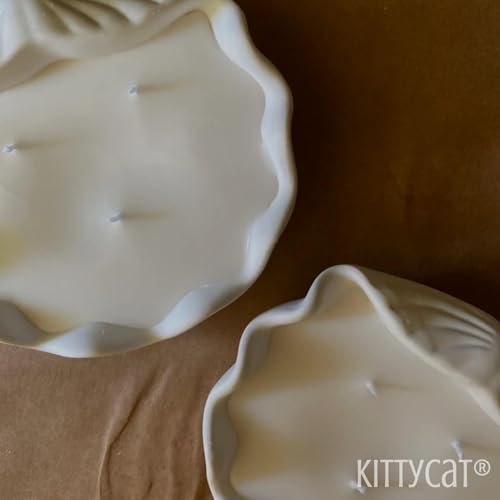 Image of Kitty Cat Aesthetic Soy Wax Scented Candles | Reusable Concrete Sea Shell Jars | Vanilla Aroma | 12+ Hours Burn Time | Perfect Home Decor for Bedroom, Office & Hostel (Big Shell)