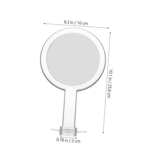 Espejo de maquillaje doble acrílico portátil plegable miniatura 2