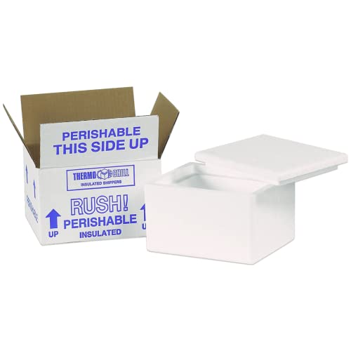 Image of BOX USA Insulated Shipping Kit, 6 x 4 1 /2 x 3 in, 24-Pack | Small cold shipping boxes for GLP-1 medication, refrigerated samples, specialty foods and temperature-sensitive products