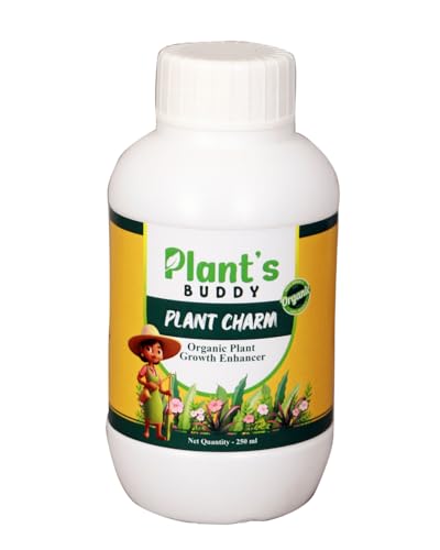 Image of PLANT'S BUDDY Plant Charm - Organic Plant Growth Enhancer | Seaweed Extract, Humic Acid for Plants, Amino and Fulvic Acid | Plant Booster for Flowering & Fruit Quality - 250ml