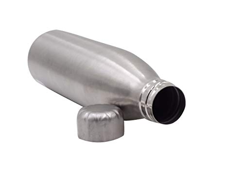 Image of Stainless Steel Water Bottle, 1000 ml, Set of 2, Silver