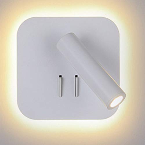 Preisvergleich Produktbild Kinder Sternenhimmelled-Nachtlicht, Usb-Ladegerät, Leselampe Für Bücher, Kopfteil-Leselampe Für Den Wohnbereich, Leselampe Für Die Nacht 4000K Weiß Weißes Quadrat