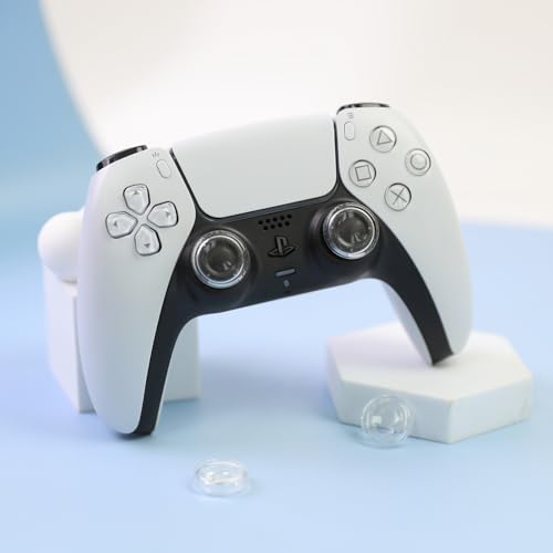Image of PERFECTSIGHT Liquid SiliconeThumb Grip Caps for Switch 2 2025, PS5, PS4, Xbox Series X /S, Xbox One, Switch PRO Controller, 4PCS Soft Analog Thumbsticks Grips Joystick Cover Set (Clear)