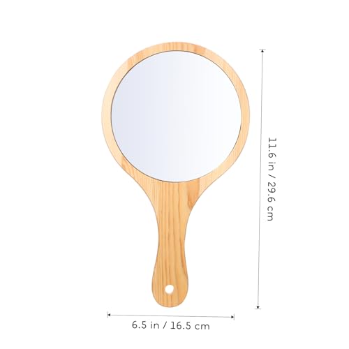 Miroir de maquillage portable Healeved en bois lot de 2 grand format pour voyage