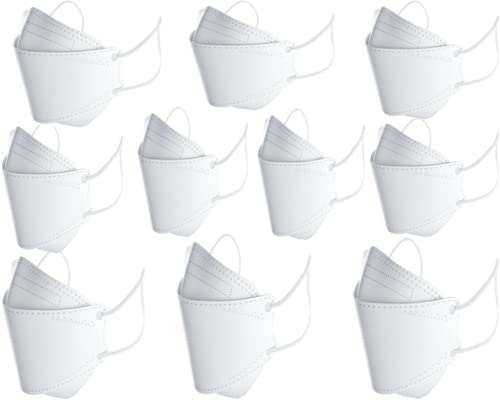 Ravido Pack of 10 Fender Premium Non Woven N95 Reusable Washable Face Mask Certified With Melt Blown 4 Layer For Men & Women KF94 Masks (White Color)