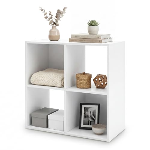 Signature Design by Ashley 4 Cube Storage Organizer, White Bookshelf - image 1