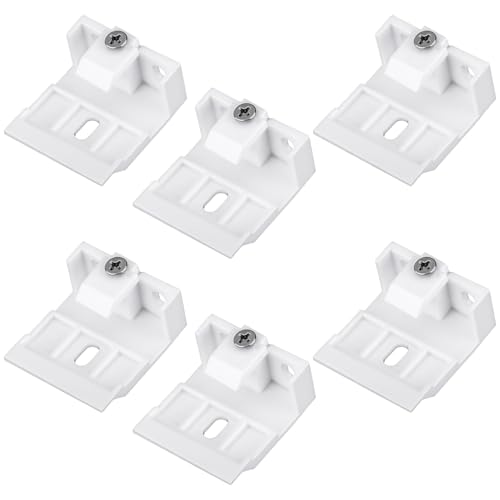 Wonderjune 6 Pcs Mount Bracket Holder for Pleated Cellular Shades Headrail Support Brackets Clip for Wide Beam Folding Blinds Mounting for Window Blind