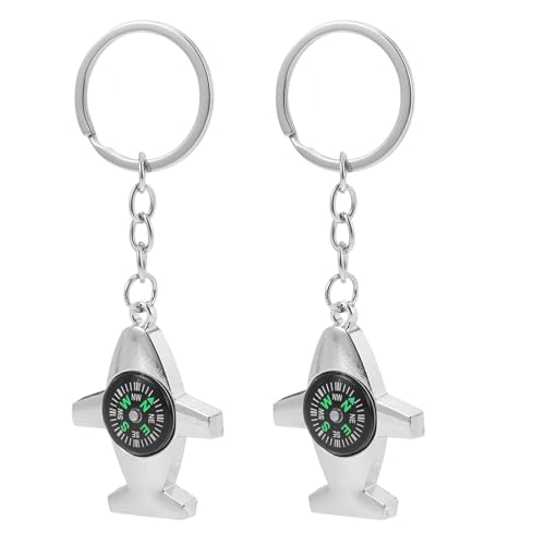 Brújula llavero aeronave mini metal pack 2 miniatura 1