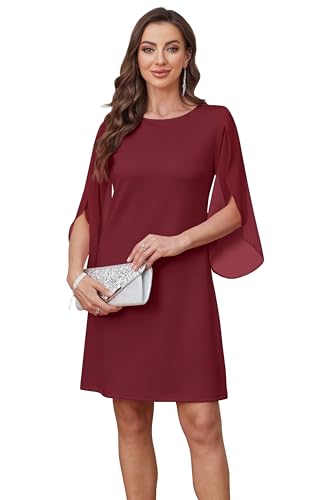 Image of RUMIA Womens Cocktail Dresses Flutter Sleeve Wedding Guest Dresses for Women 2026 Trendy