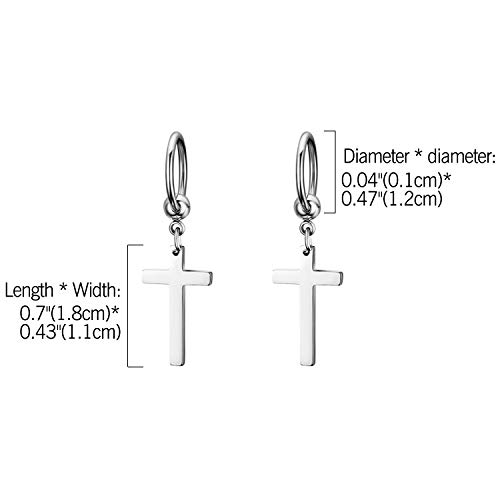 Flongo 1 Coppia Orecchini a Croce Lunga Orecchini
