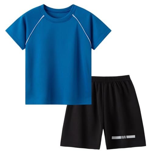 Trendy Boys Outfit Set Reflective Athletic Clothing for Active Boys 1-10 Years Comfortable Daily Wear Summer