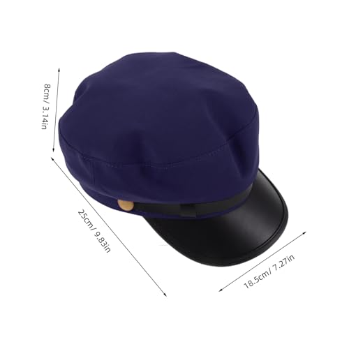 Unisex Flat Top Beret Hat for Spring Summer Breathable Casual Accessory for Students British Style Driving Daily Wear Dark Blue2