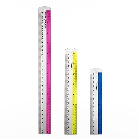 アルミ定規 15p、20p、30p 【3本セット】