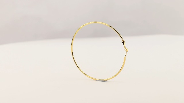 Morfetto 14 K Oro Filled grandi orecchini a cerchio per le donne Grandi cerchi in oro sottile oro orecchini a cerchio con 925 Sterling Argento Post 50MM
