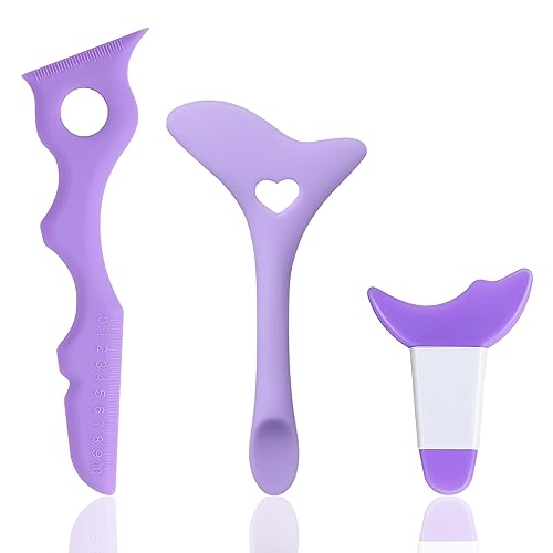 3PCS Silicone Winged Eyeliner Stencil Helper - Reusable Aid for Perfect Eyeliner and Lipstick Application