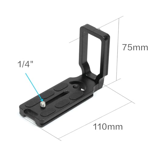 Image of BKN HOT L-Type Quick Release Camera Vertical Plate Dual Camera Bracket Plate Universal SLR Stabilizer Compatible with Canon Nikon Sony DJI Osmo Ronin Zhiyun (L Cam Plate VR2)