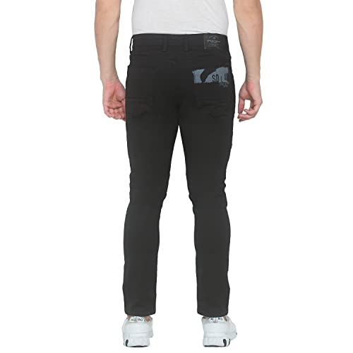 Image of Spykar Men's Cotton Jogger High-Rise Slim Fit Jeans (MACT-01BB-032)