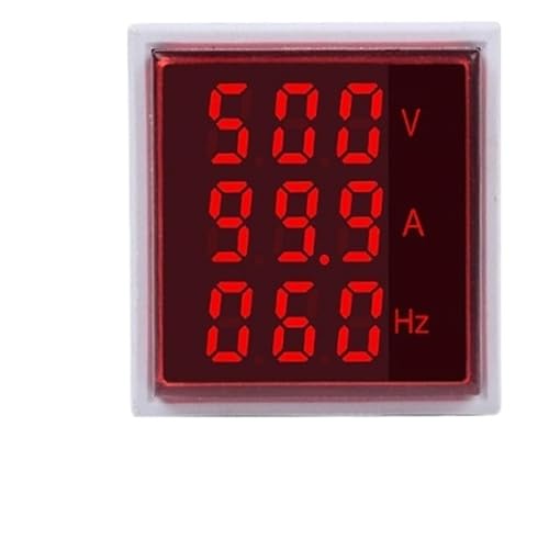 Voltmètre numérique AC 60-500V avec ampèremètre hertzmètre LED rouge 22mm