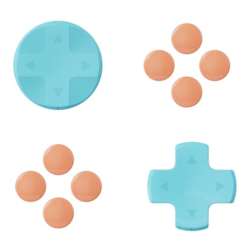 by Skull & Co. D-Pad Button cap Set per Nintendo Switch 2 Joy-con - Neon Blue+Red