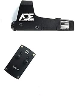 ADE RD3-006x Green Dot + Rear Sight Optic Mounting Plate/Adapter for All Glock (Non-MOS, Non-Aftermarket Slide) Standard Models, Canik TP9SF and Taurus GX4, G3C & G3 with Factory Steel Sights Pistol