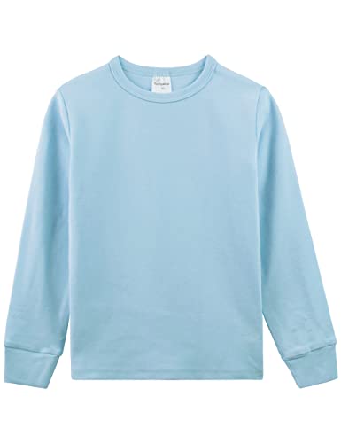 Spring&Gege Little & Big Girls Soft Cotton Midweight Long Sleeve T-Shirts