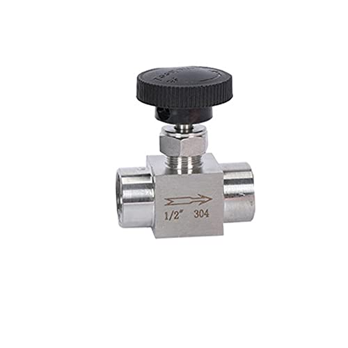 Vanne à pointeau acier inoxydable 304 filetage 3/8 BSP robinet eau gazole - 7